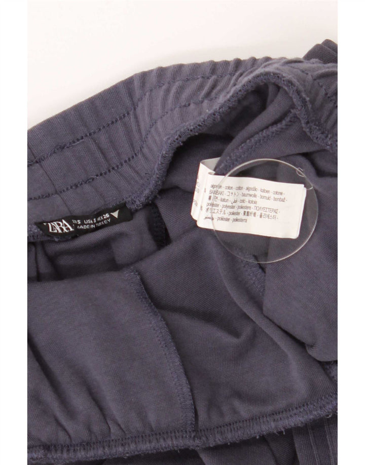 Pantaloni de trening cargo pentru femei Zara UK 8, bumbac gri mic