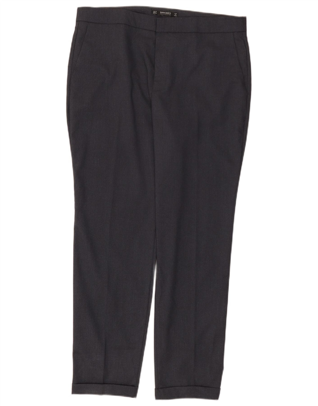 Pantaloni chino subțiri pentru femei Zara EU 40 Mediu L30 L27 Bleumarin Poliester