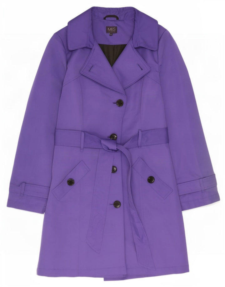 Trench pentru femei Marks & Spencer UK 12 Poliester violet mediu