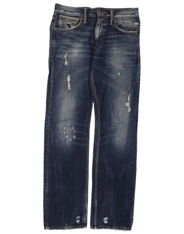 Blugi drepți obișnuiți, Distressed, Tommy Hilfiger Ryder, pentru femei, W29 L32, albaștri