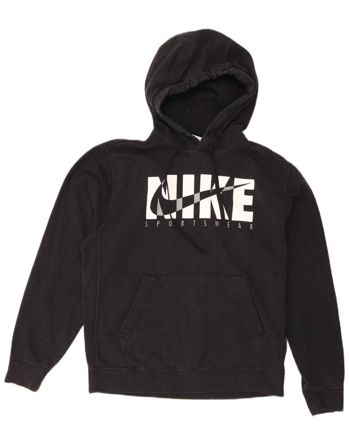 Pulover Nike Grafic pentru bărbați, bumbac mediu negru
