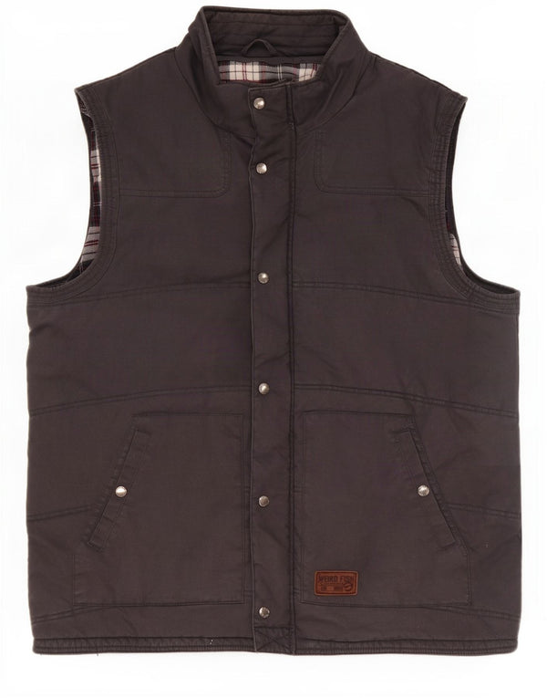 Gilet căptușit pentru bărbați Weird Fish UK 44 2XL bumbac gri
