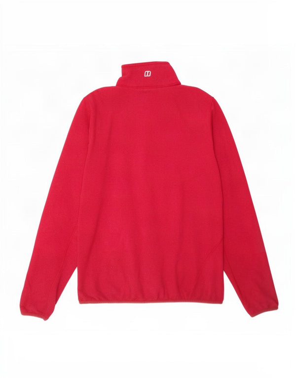 Jumper pentru femei Berghaus, cu fermoar și gât, din lână UK 18 XL, poliester roz