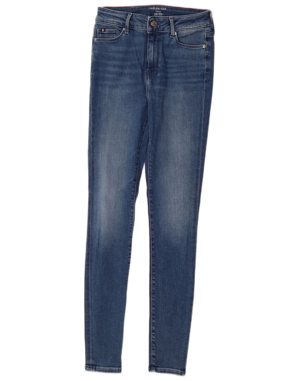 Tommy Hilfiger Pantaloni Super Skinny Harlem pentru Femei W26 L30 Albastru Bumbac