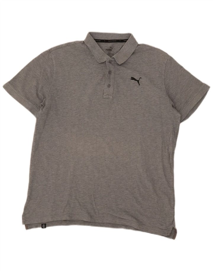 Tricou polo Puma pentru bărbați, bumbac gri mare