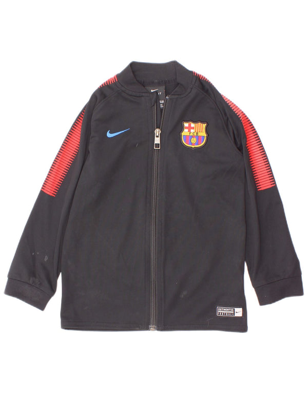 Jachetă de top pentru trening Nike FCB Graphic pentru băieți 2-3 ani, negru, color block