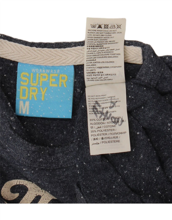 Tricou grafic pentru bărbați SUPERDRY Top mediu din bumbac cu pete albastru bleumarin