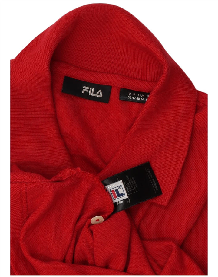Tricou polo Fila pentru bărbați, bumbac roșu mediu