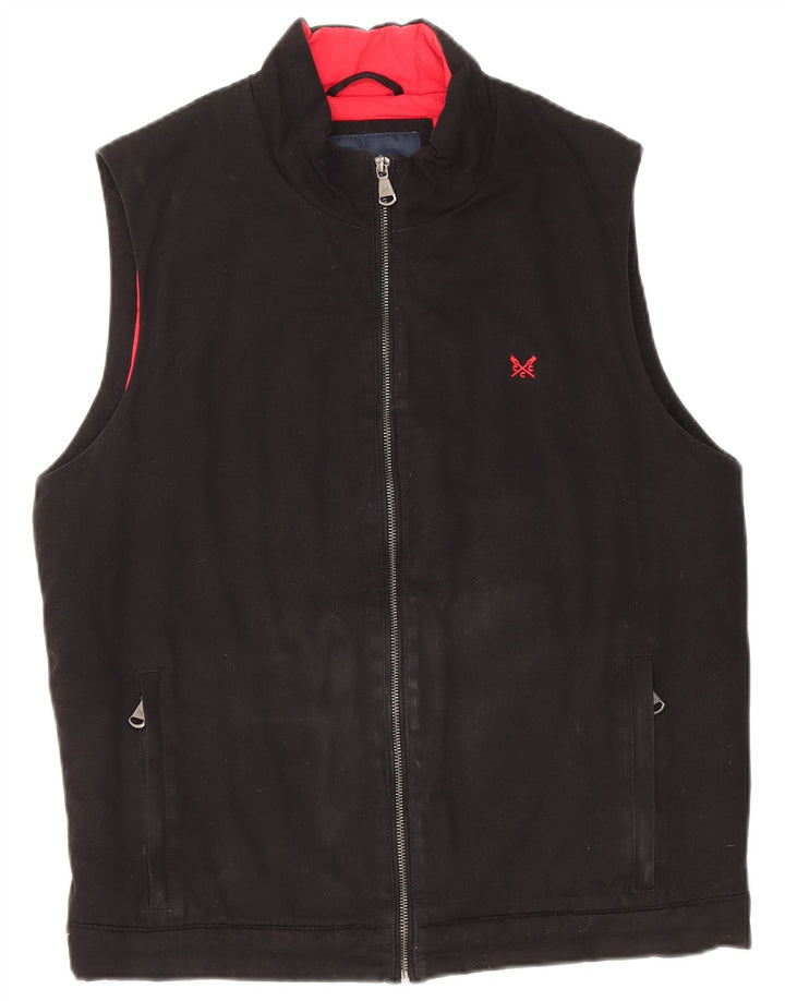 Crew Clothing Gilet pentru bărbați UK 38 Medium Black Bumbac