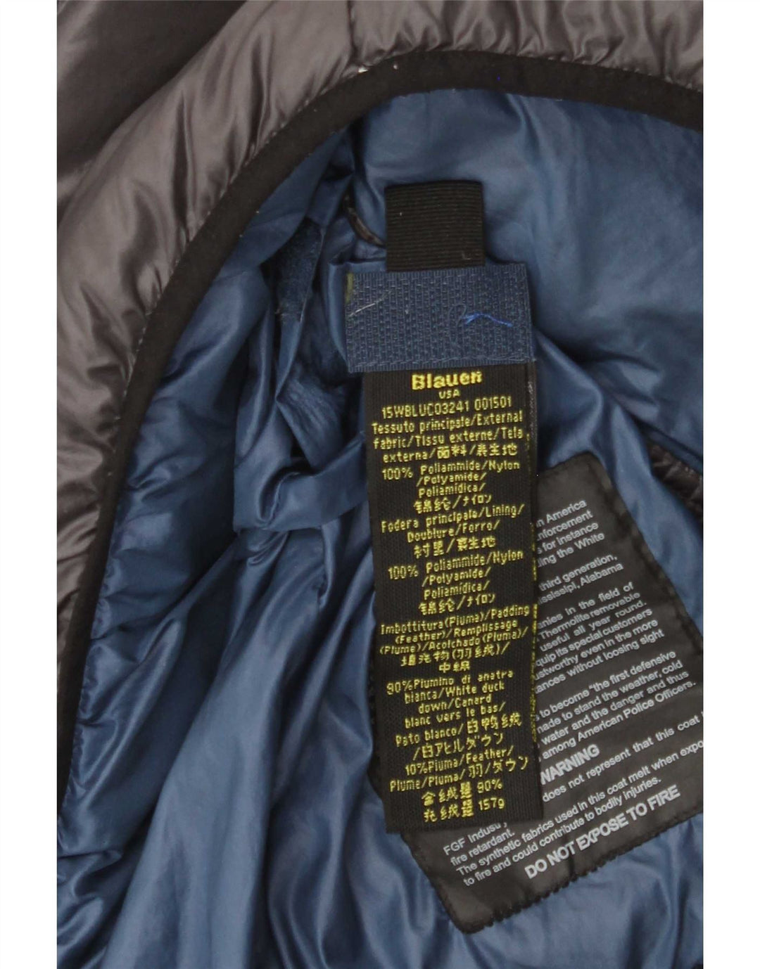 Jachetă căptușită cu glugă Blauer pentru bărbați UK 38 Medium Gri Poliamidă