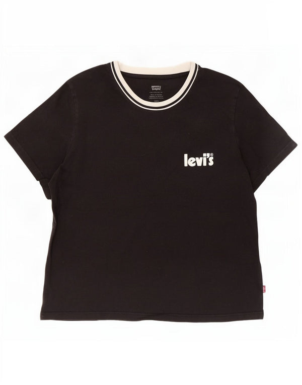 Tricou pentru femei Levi's Top UK 10 Small Black Bumbac