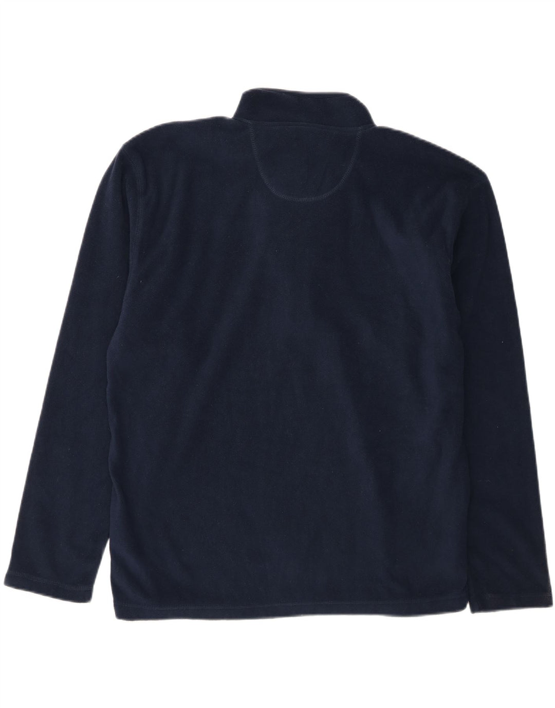 RUSSELL ATHLETIC Mens Zip Neck Fleece Jumper XL Navy Blue Polyester Vintage Russell Athletic and Second-Hand Russell Athletic from Messina Hembry 