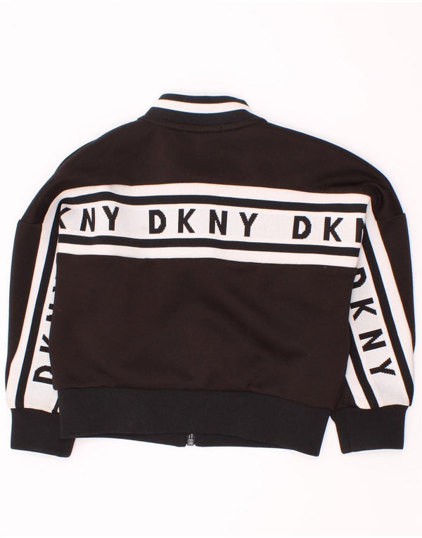 Dkny Girls Graphic Trening Top Jachetă 3-4 ani Negru Colorblock