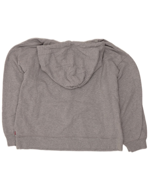 Pulover cu glugă supradimensionat cu grafic Levi's pentru femei UK 14, mare, gri pete