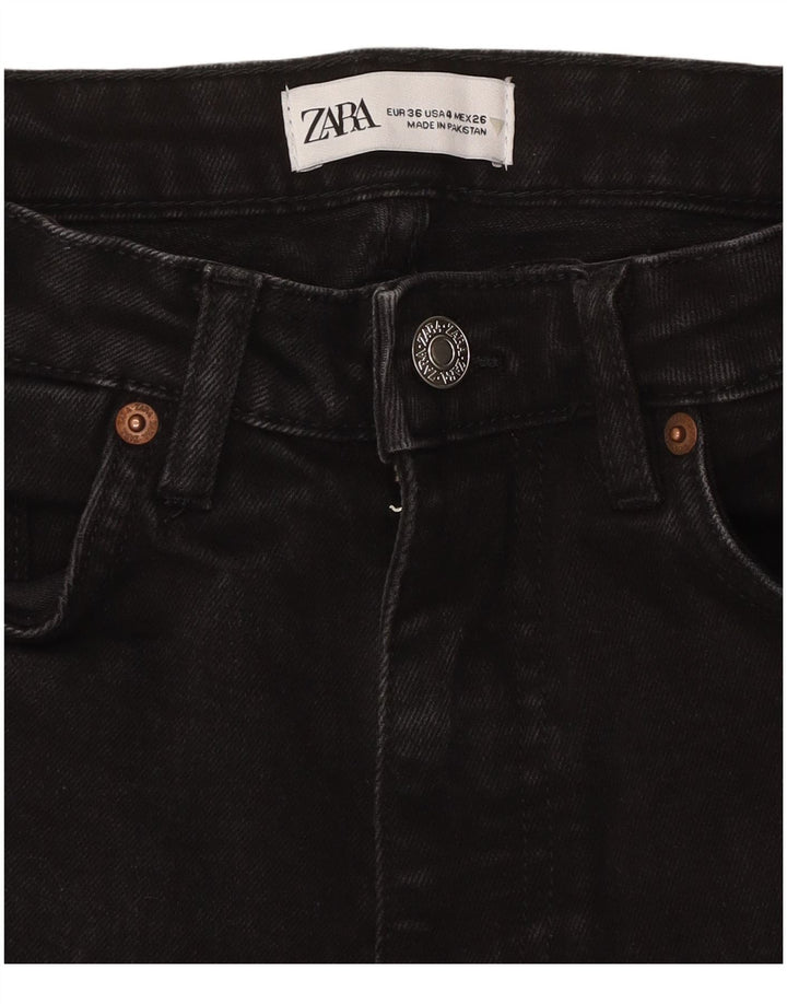 Blugi Bootcut ZARA pentru Damă EU 36 XS W26 L25 Negri