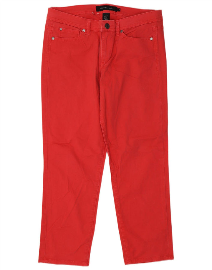 Pantaloni casual drepti Calvin Klein pentru femei US 10 Medium W32 L26 Red