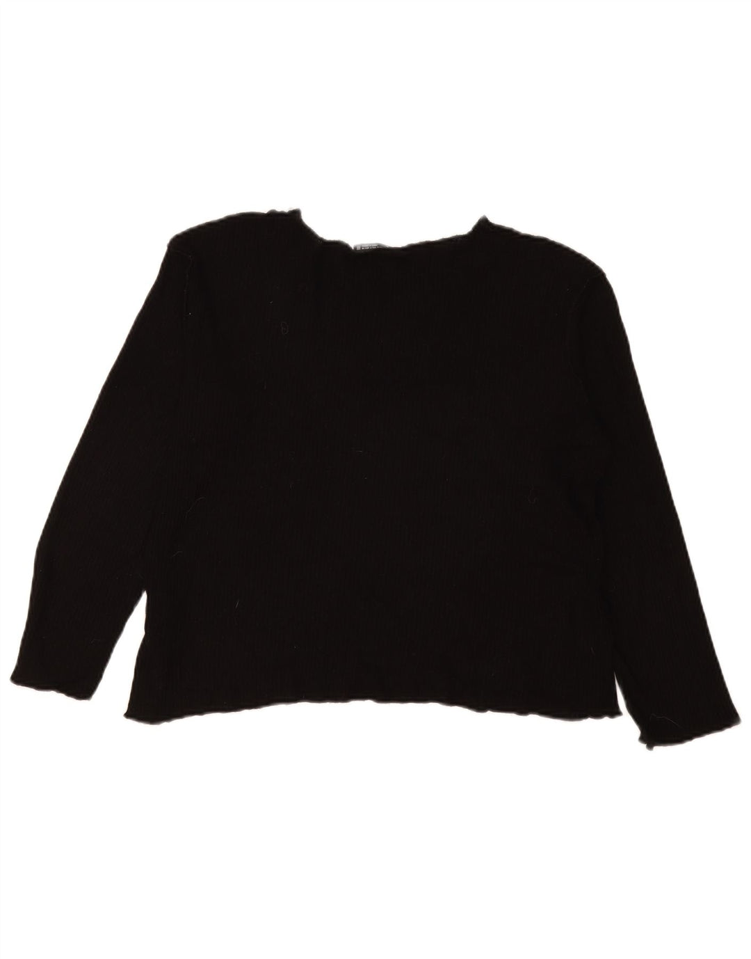 Top supradimensionat pentru femei Zara cu mânecă lungă UK 10 mic, negru, viscoză