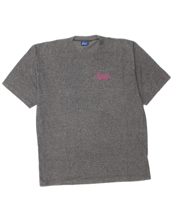 Tricou pentru bărbați Asics Top din bumbac cu pete gri mediu