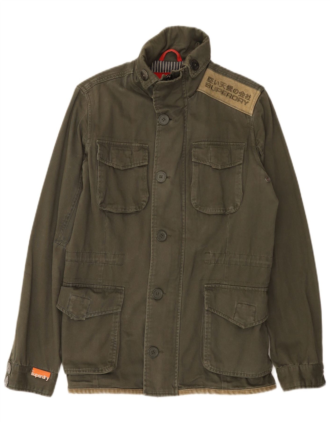 Jachetă grafică pentru bărbați Superdry UK 38 Bumbac kaki mediu