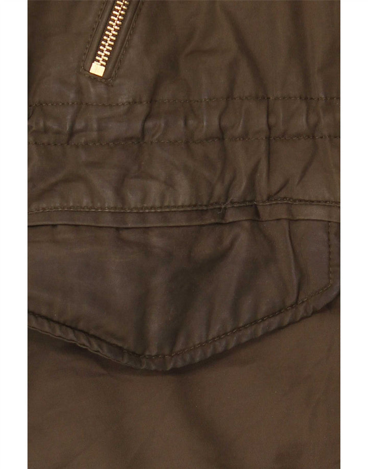 Jachetă parka Sherpa cu glugă pentru femei UK 14 Medium Khaki