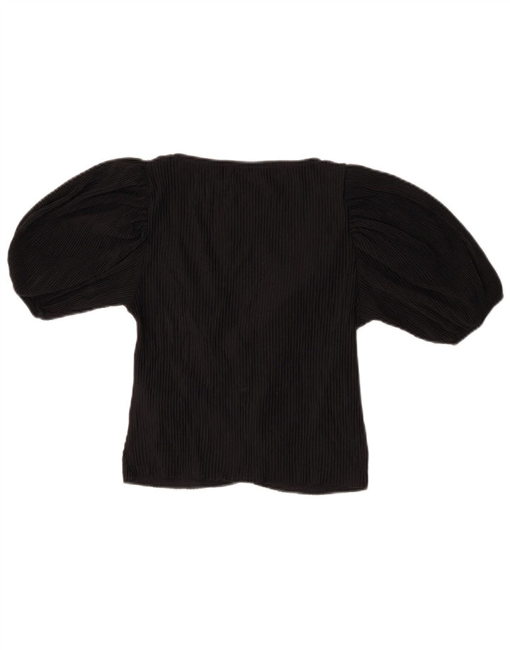Bluză Crop Top Femei Zara UK 8 Poliester negru mic