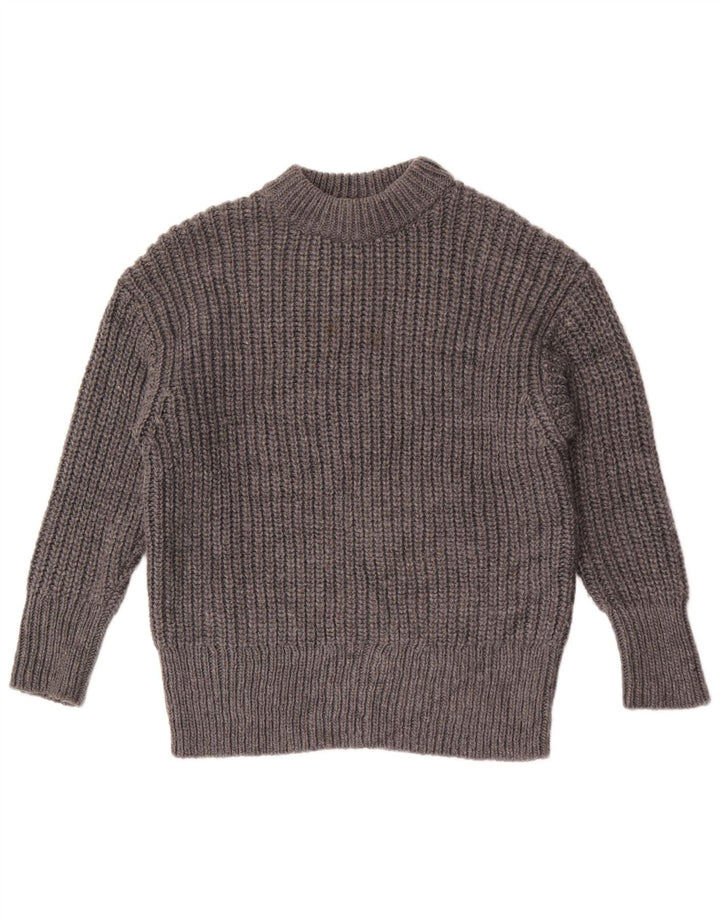 Pulover supradimensionat pentru femei Zara, cu gât de barcă, UK 10, poliester, gri mic
