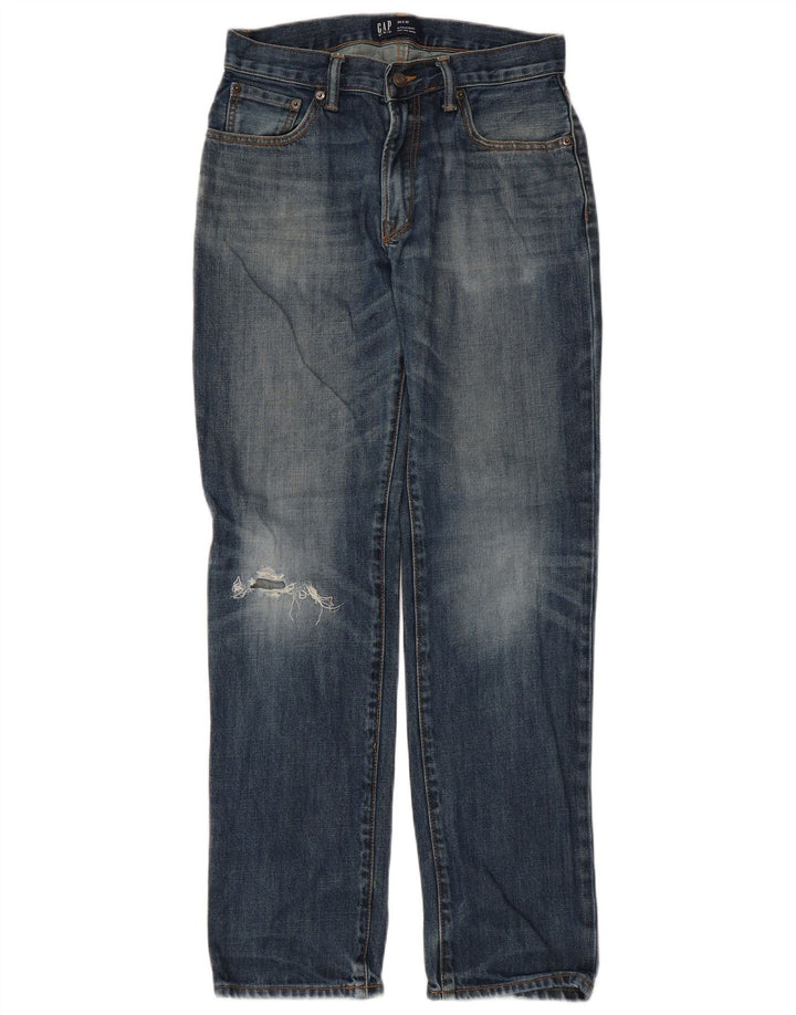 Blugi Distressed drepte pentru femei Gap W28 L32 Bumbac albastru