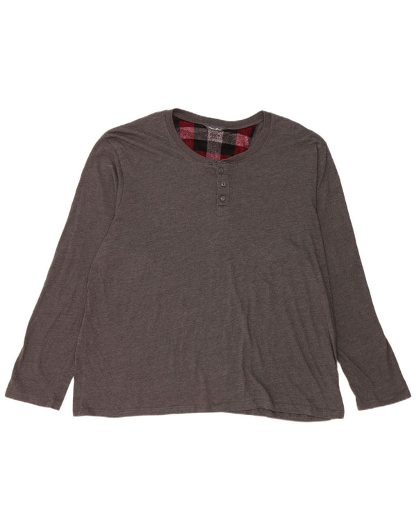 EDDIE BAUER Top pentru bărbați cu mânecă lungă 2XL bumbac gri