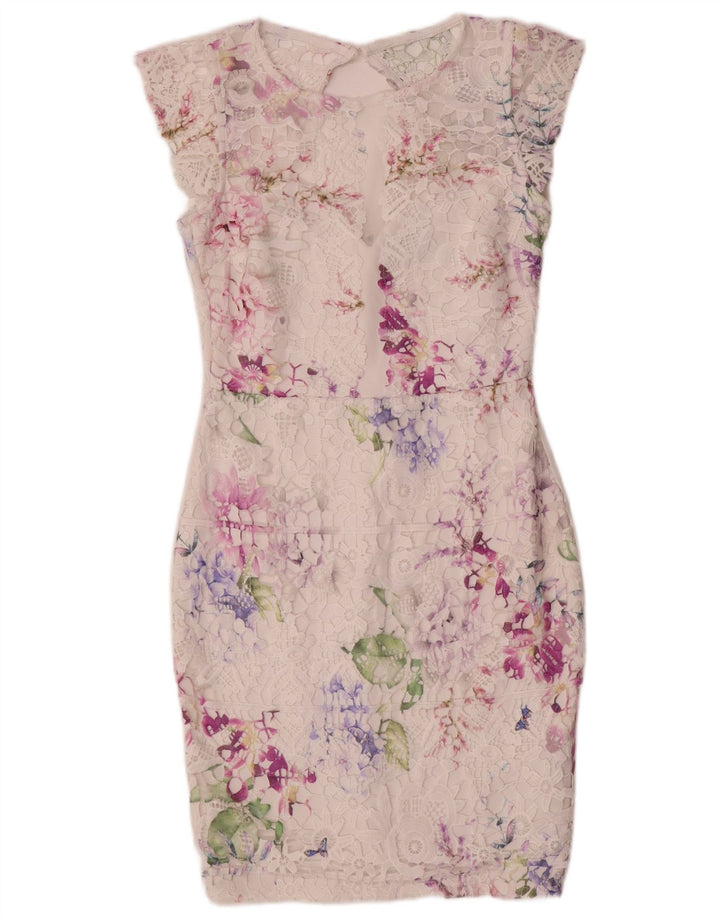 Rochie Lipsy pentru femei din dantela UK 12 Poliester floral alb mediu