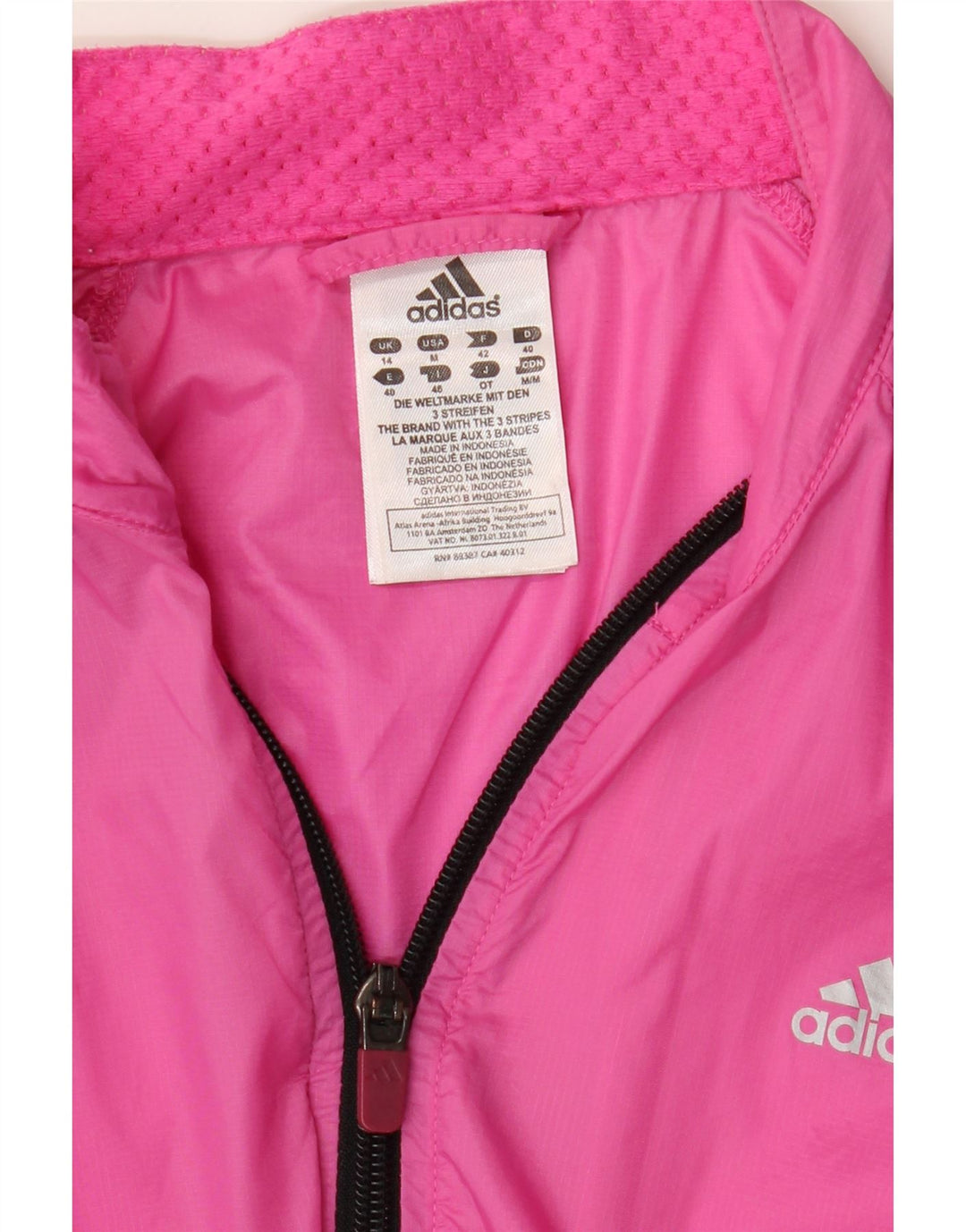 Jachetă de trening pentru femei Adidas UK 14, mare, roz, nailon
