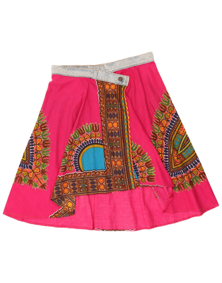 Fusta asimetrică W32 pentru femei Levi's, bumbac geometric geometric, roz