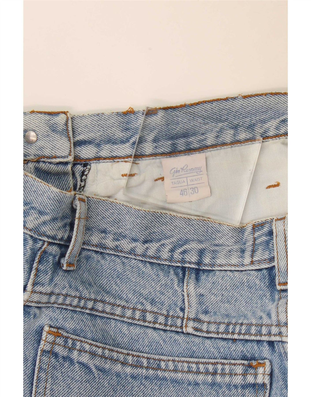 Pantaloni scurti din blugi vintage pentru femei W30, bumbac albastru mediu