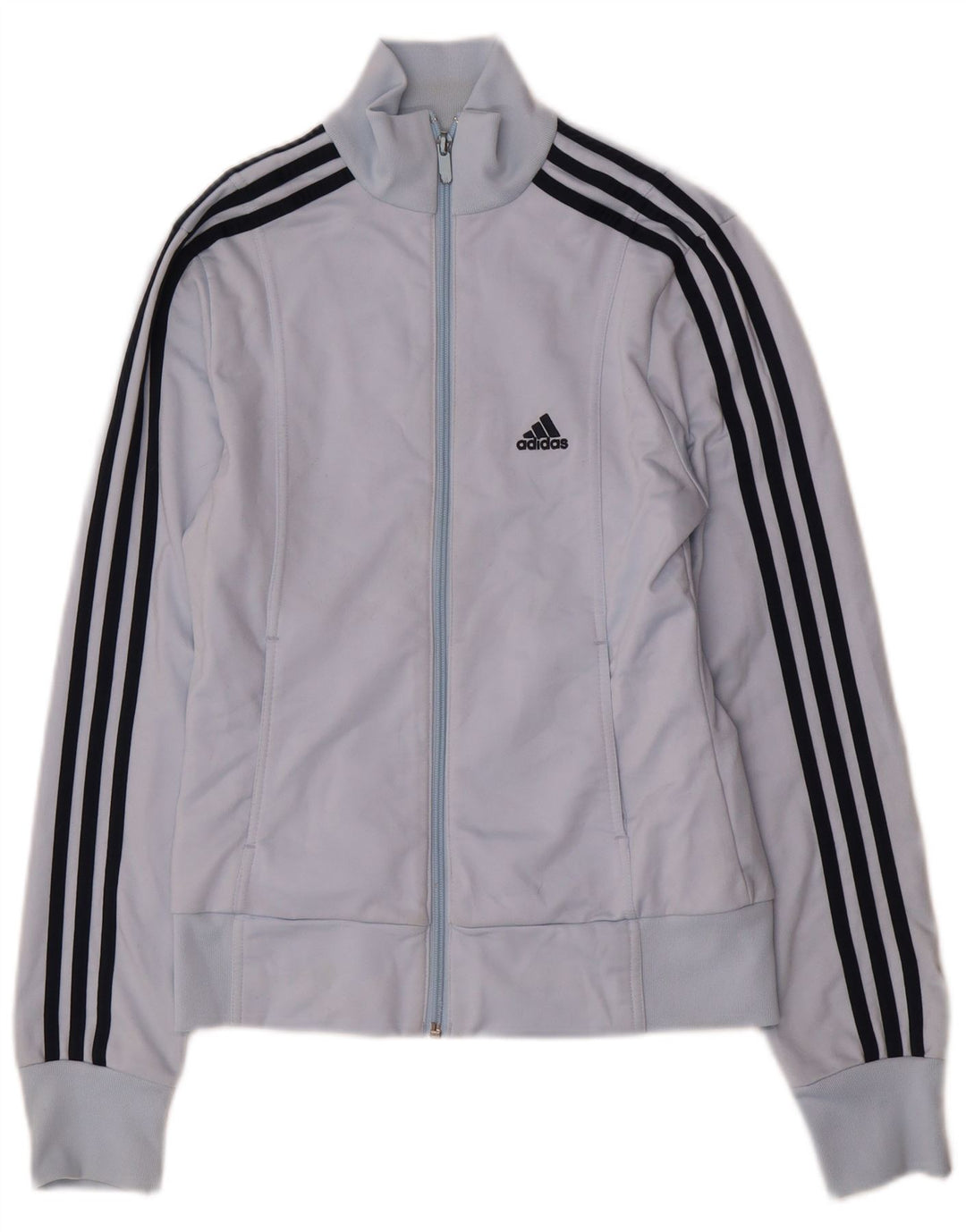 Jachetă de top pentru trening Adidas pentru femei UK 12 Poliester albastru mediu