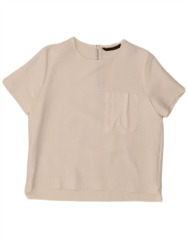 Bluză pentru femei Zara UK 18 XL Alb