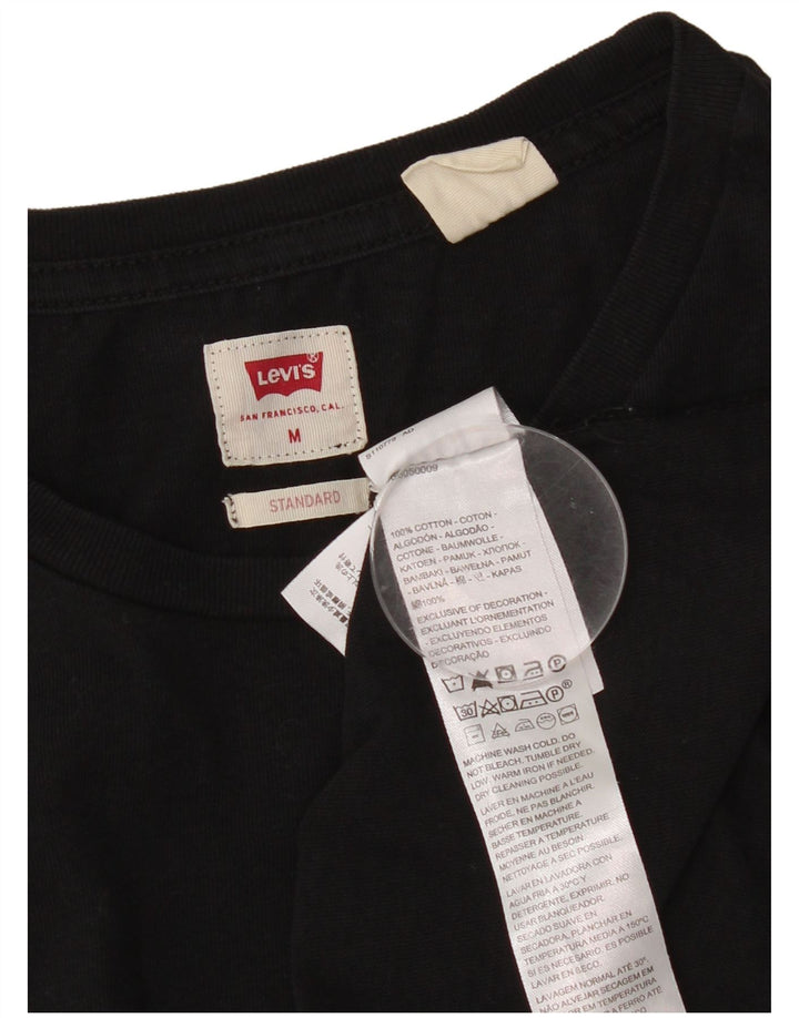 Tricou standard pentru bărbați Levi's Top mediu din bumbac negru