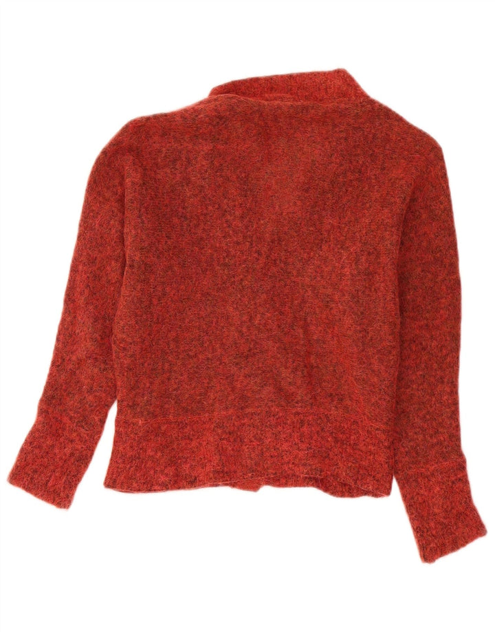 White Stuff Pulover cardigan supradimensionat pentru femei UK 6 XS Red Flecked