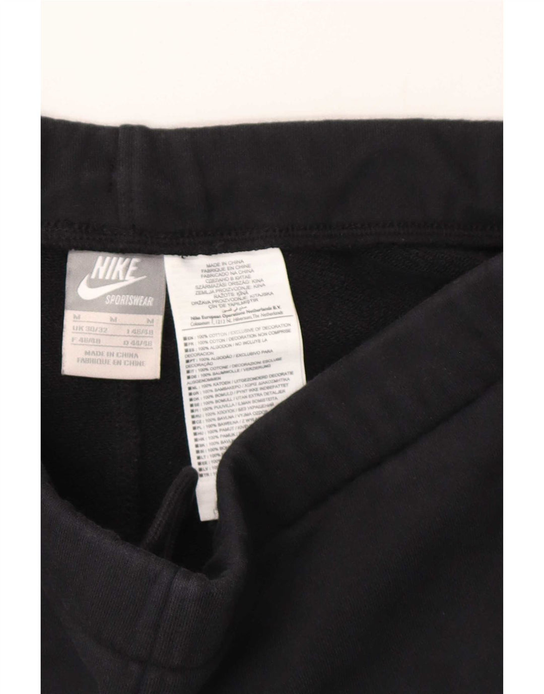 Pantaloni scurți sport Nike pentru bărbați, bumbac mediu negru