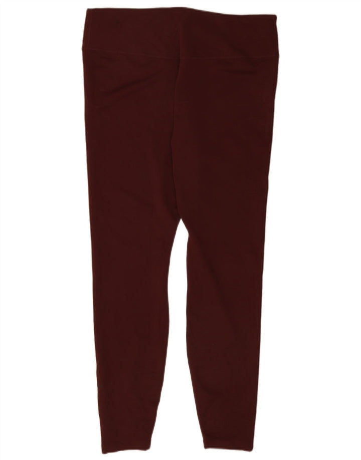 Leggings Nike Dri Fit pentru femei UK 20 2XL Maroon Poliester