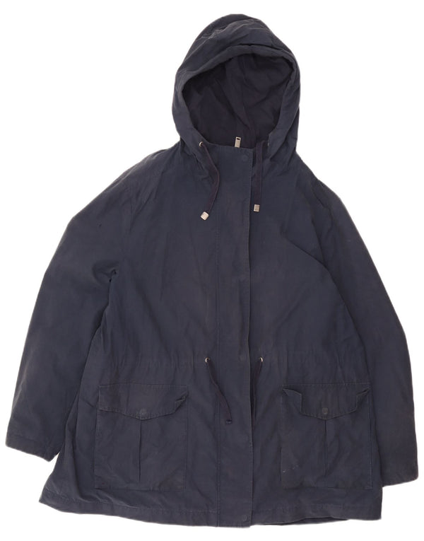 Jachetă parka cu glugă pentru femei Marks & Spencer UK 24 4XL Bumbac bleumarin