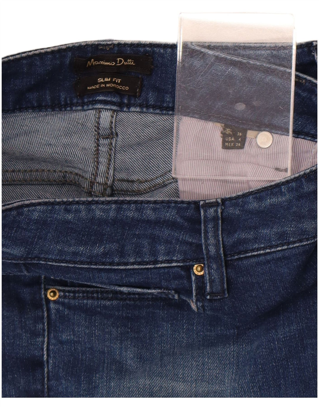 Blugi slim pentru femei Massimo Dutti EU 36 XS W26 L30 Albastru