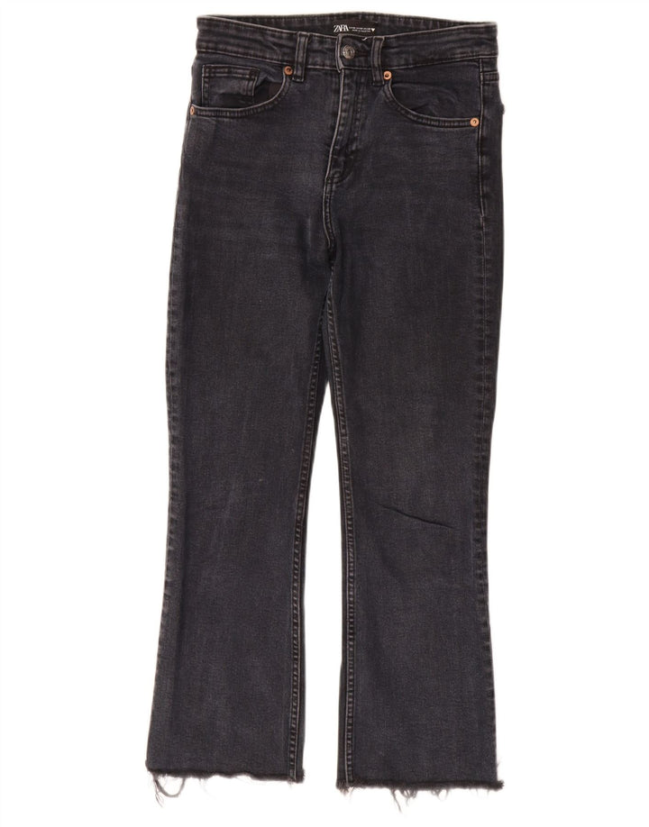 Blugi Zara Femei Bootcut EU 36 XS W26 L27 Negri