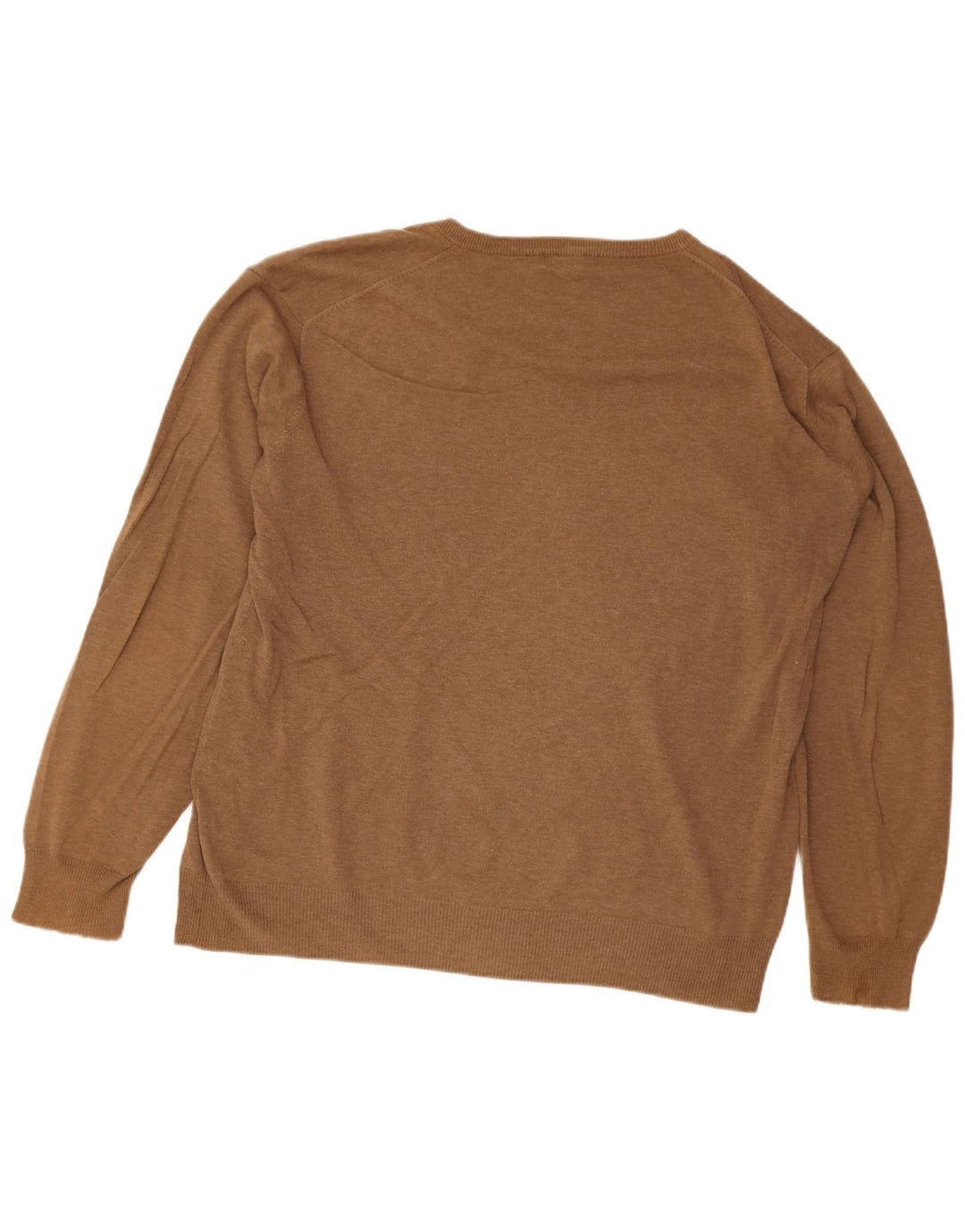 Pulover pentru bărbați Gant cu decolteu în V, XL, bumbac maro