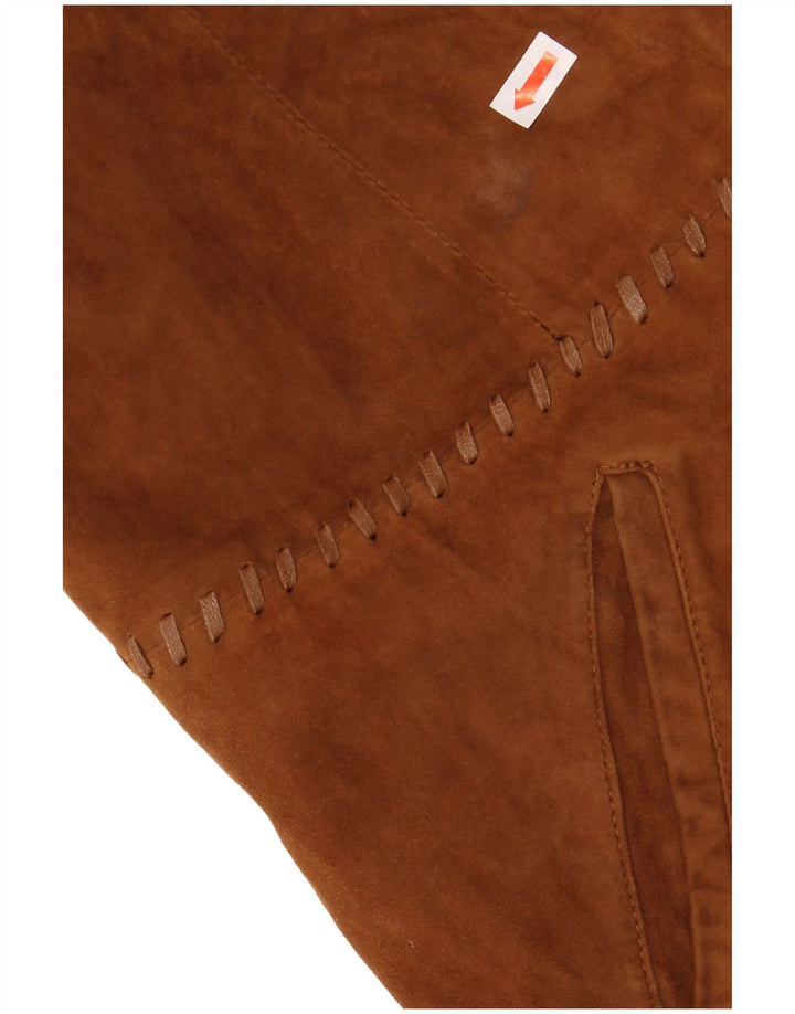 CONBIPEL Jachetă de damă din piele intoarsa cu 2 nasturi IT 48 XL din piele maro