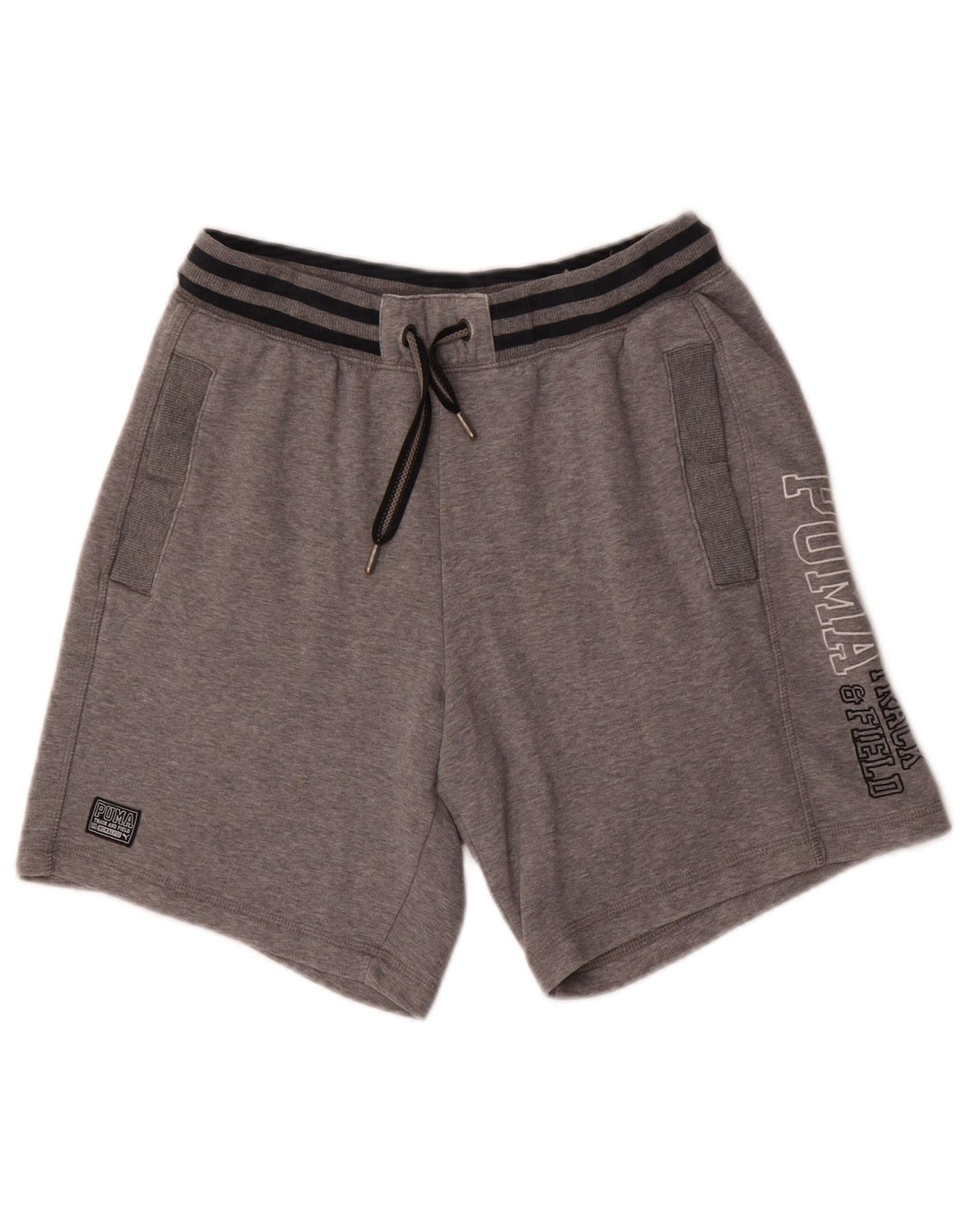 Pantaloni scurți Puma Graphic Sport pentru bărbați, mici, gri cu dungi
