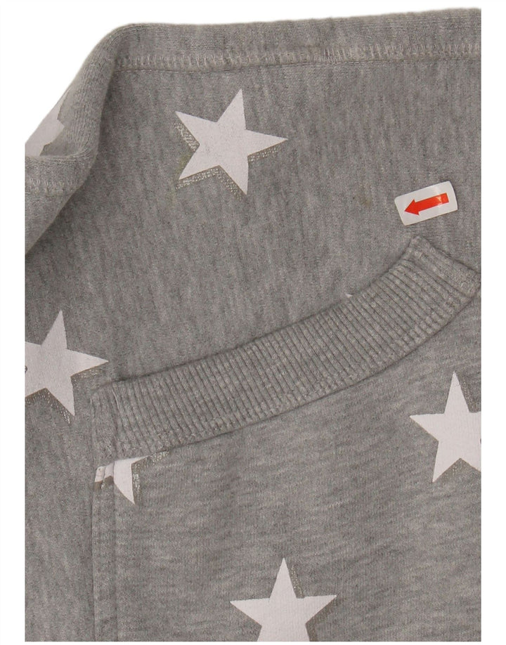 SUPERDRY Pulover cu capotă cu fermoar și model abstract pentru femei UK 14, mare, gri