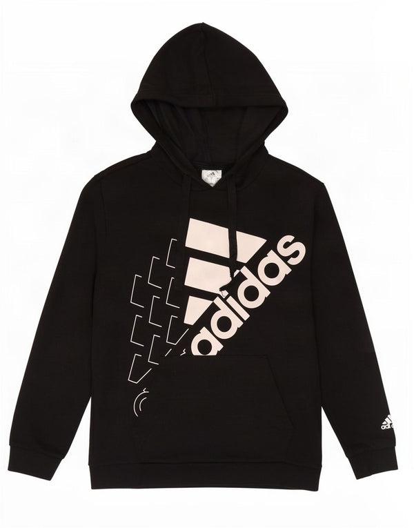 Pulover Adidas pentru femei Graphic Oversized Hoodie UK 8/10 Small Black Bumbac