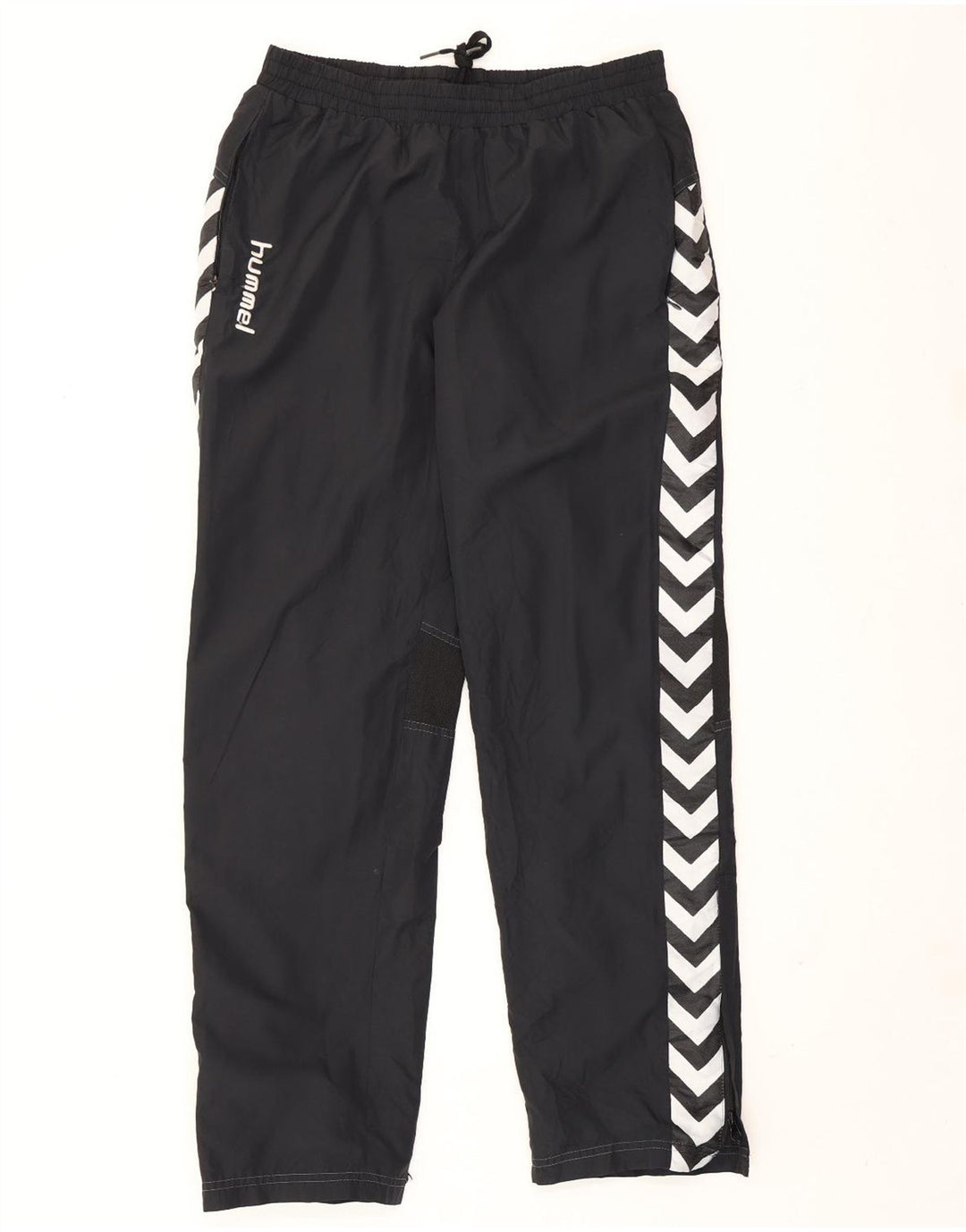 Pantaloni de trening grafic pentru bărbați Hummel, poliester mediu negru