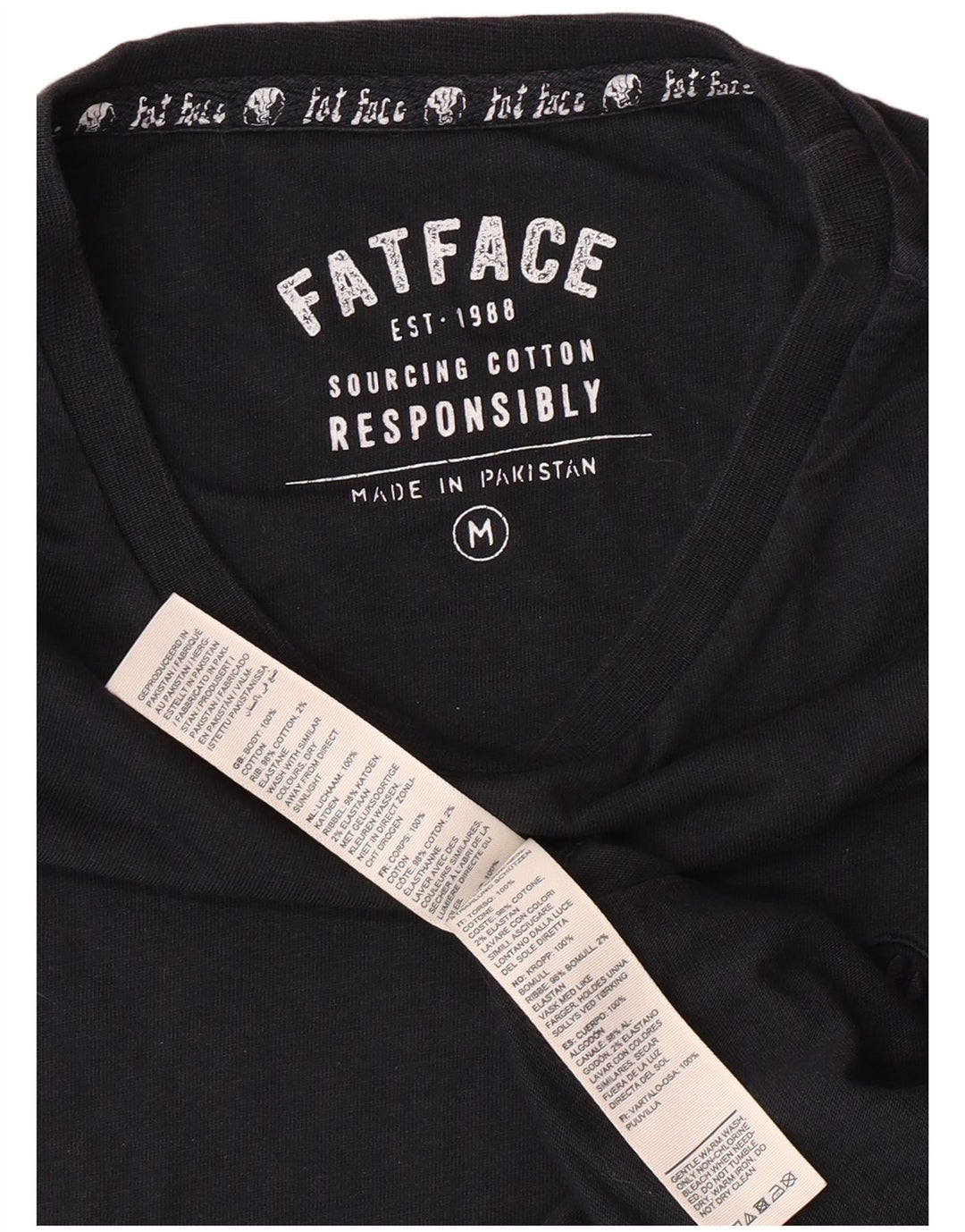 FAT FACE Tricou Bărbați Top Mediu Bleumarin Bumbac