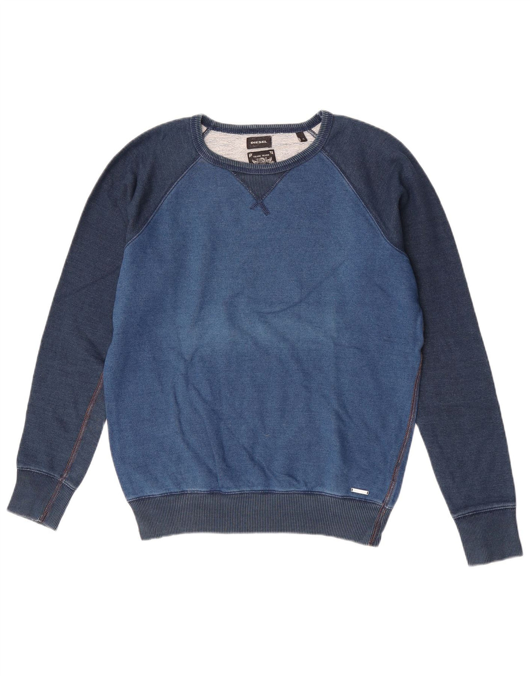 Pulover pentru bărbați Diesel Pulover Medium Blue Colorblock Bumbac