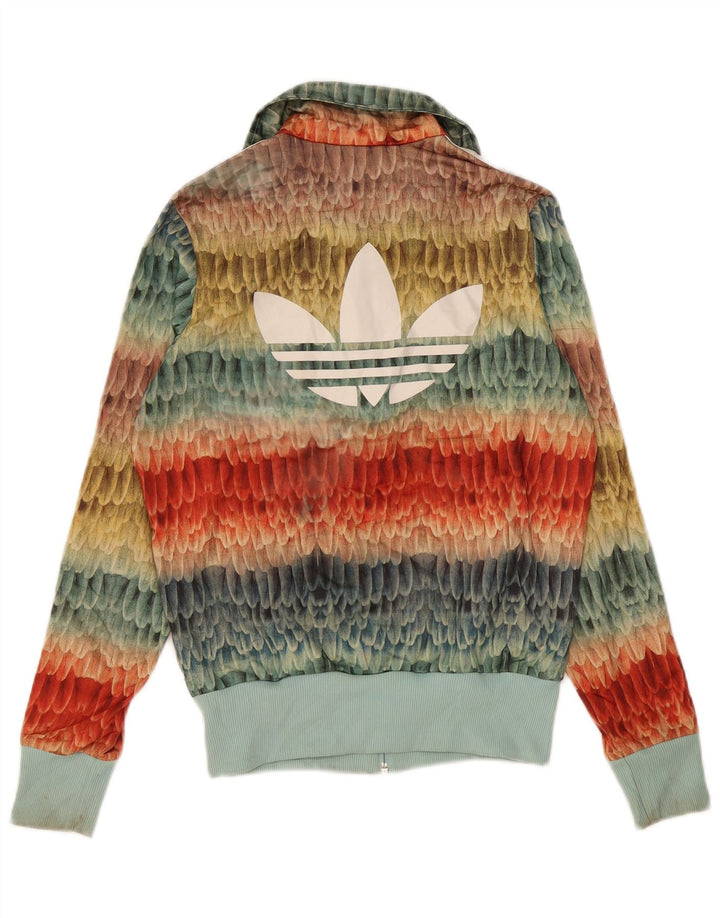 Jachetă de top pentru trening Adidas pentru femei UK 10 Small Multicolor Geometric